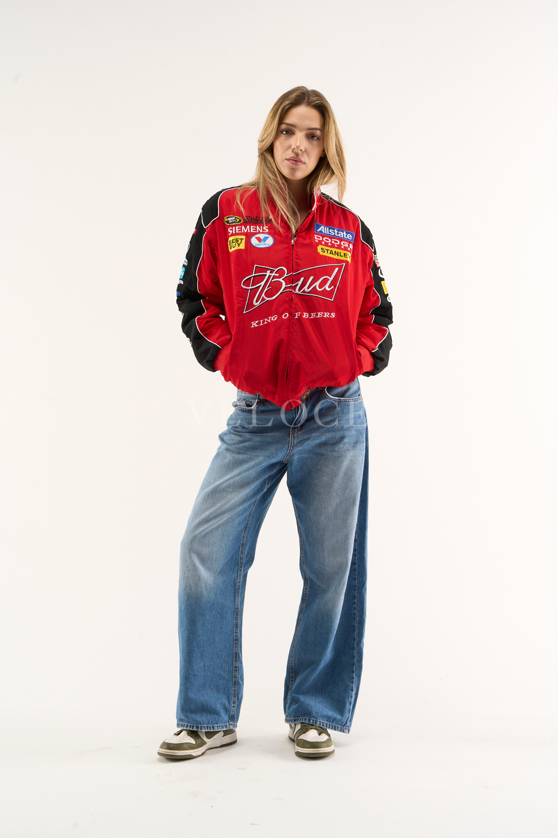 Budweiser Racing Vintage Jacket - NASCAR Red Edition - VELOCE