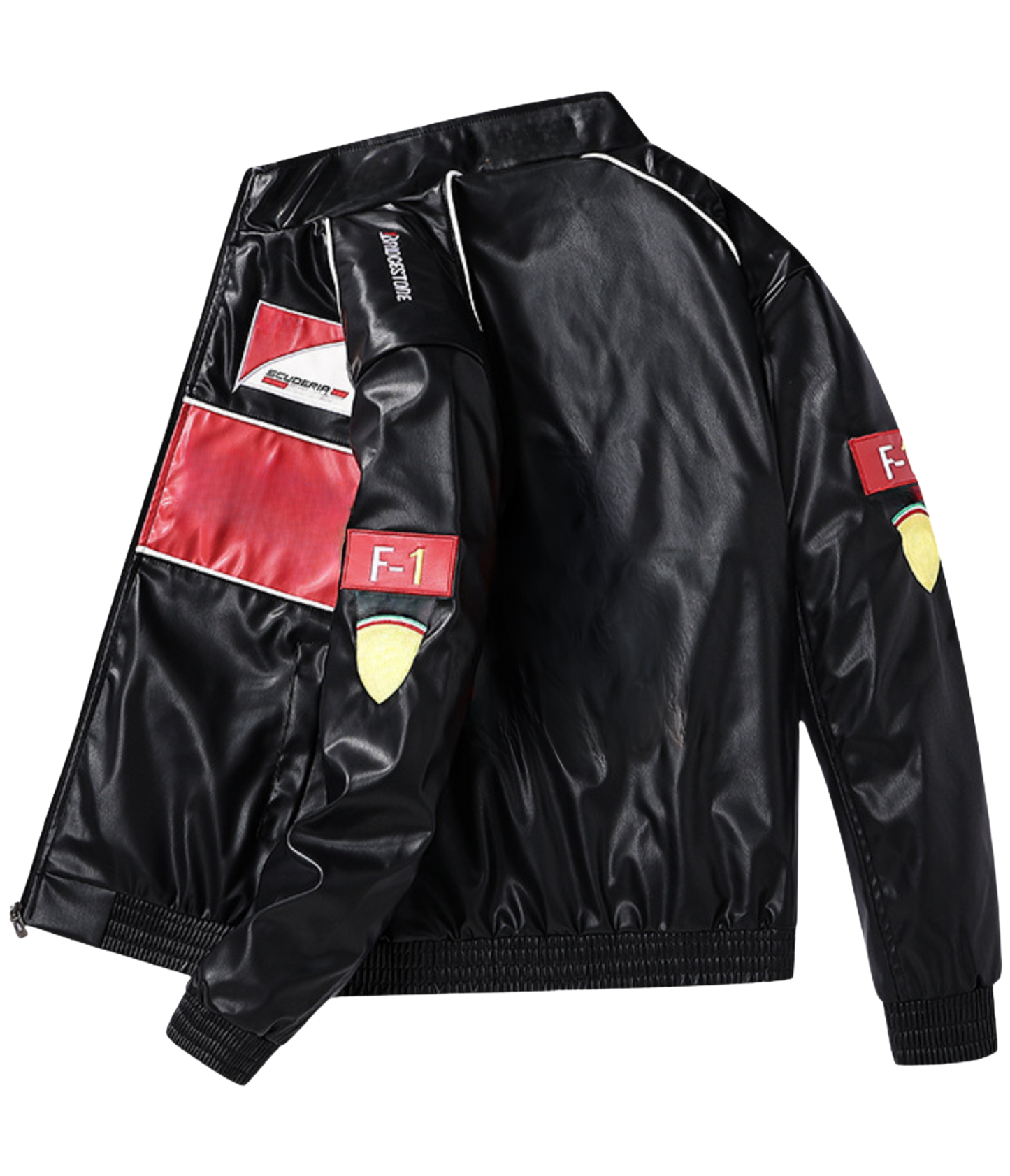 F1 Vintage Leather Jacket - Red Edition - VELOCE