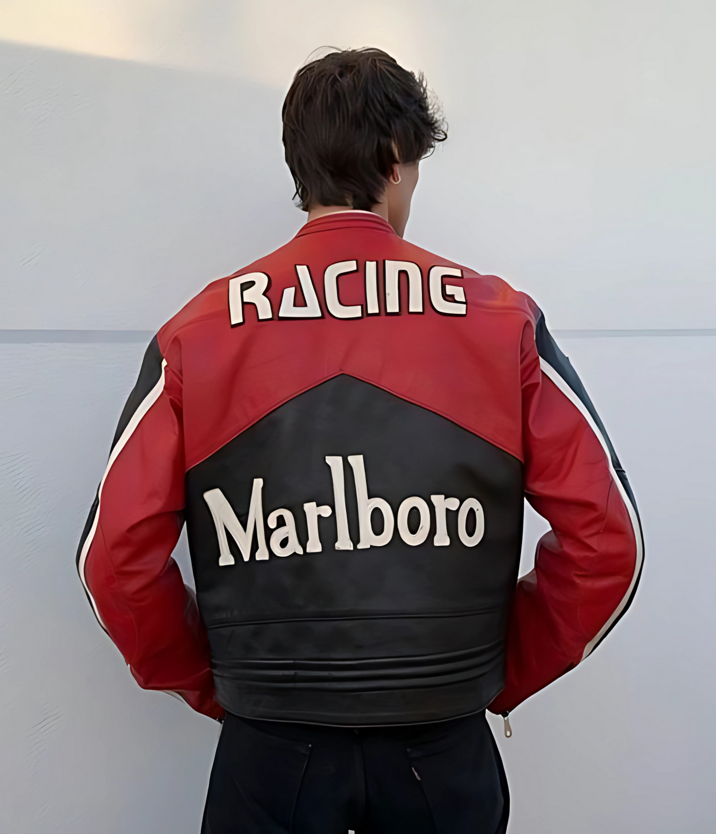 Marlboro Racing Leather Jacket - Black Edition - VELOCE