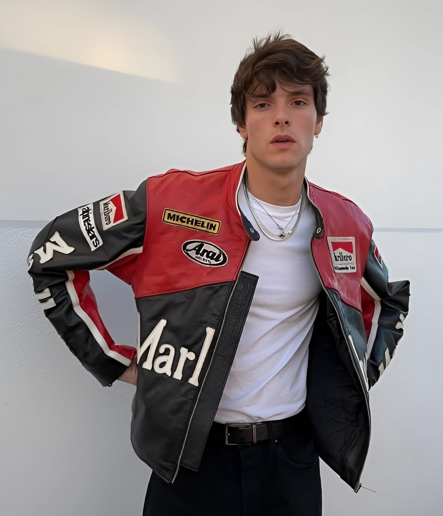 Marlboro Racing Leather Jacket - Black Edition - VELOCE