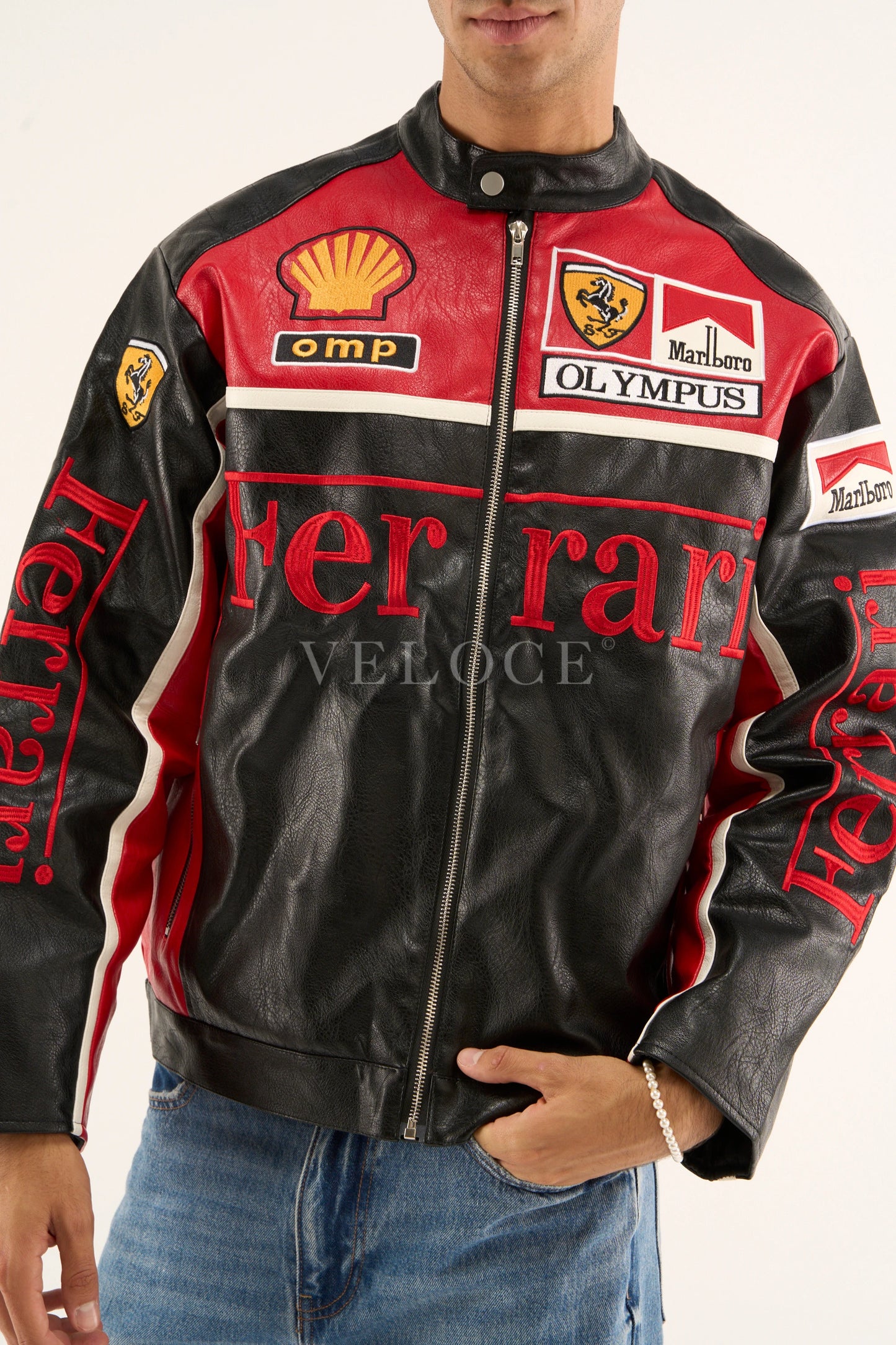 F*RRARI F1 Leather Jacket - Olympus Edition