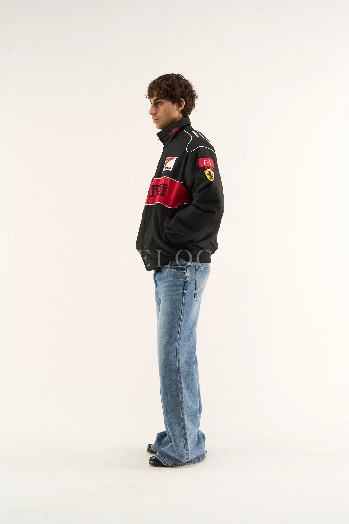 F*RRARI F1 Vintage Racing Jacket - Black Edition