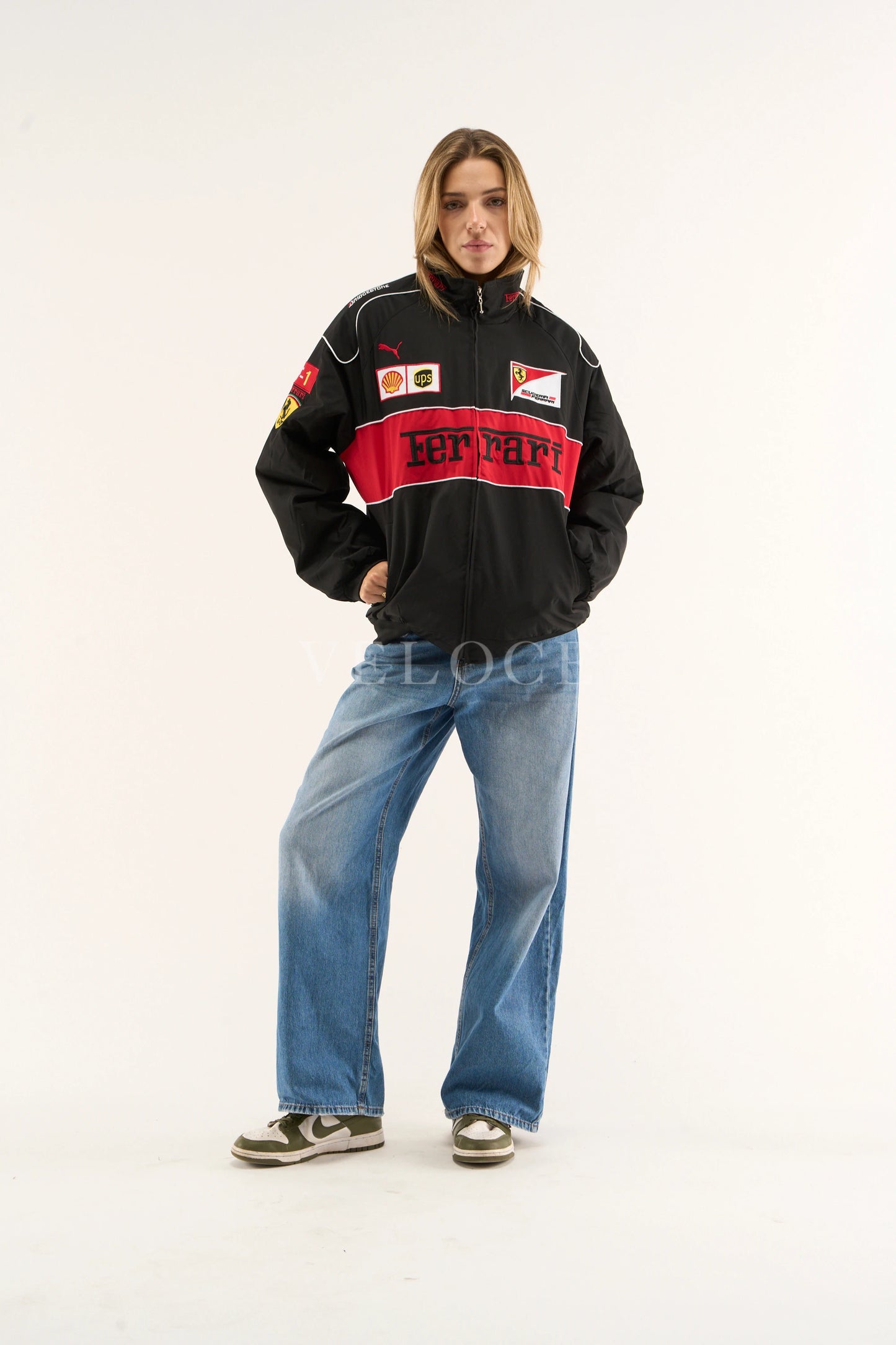 F*RRARI F1 Vintage Racing Jacket - Black Edition