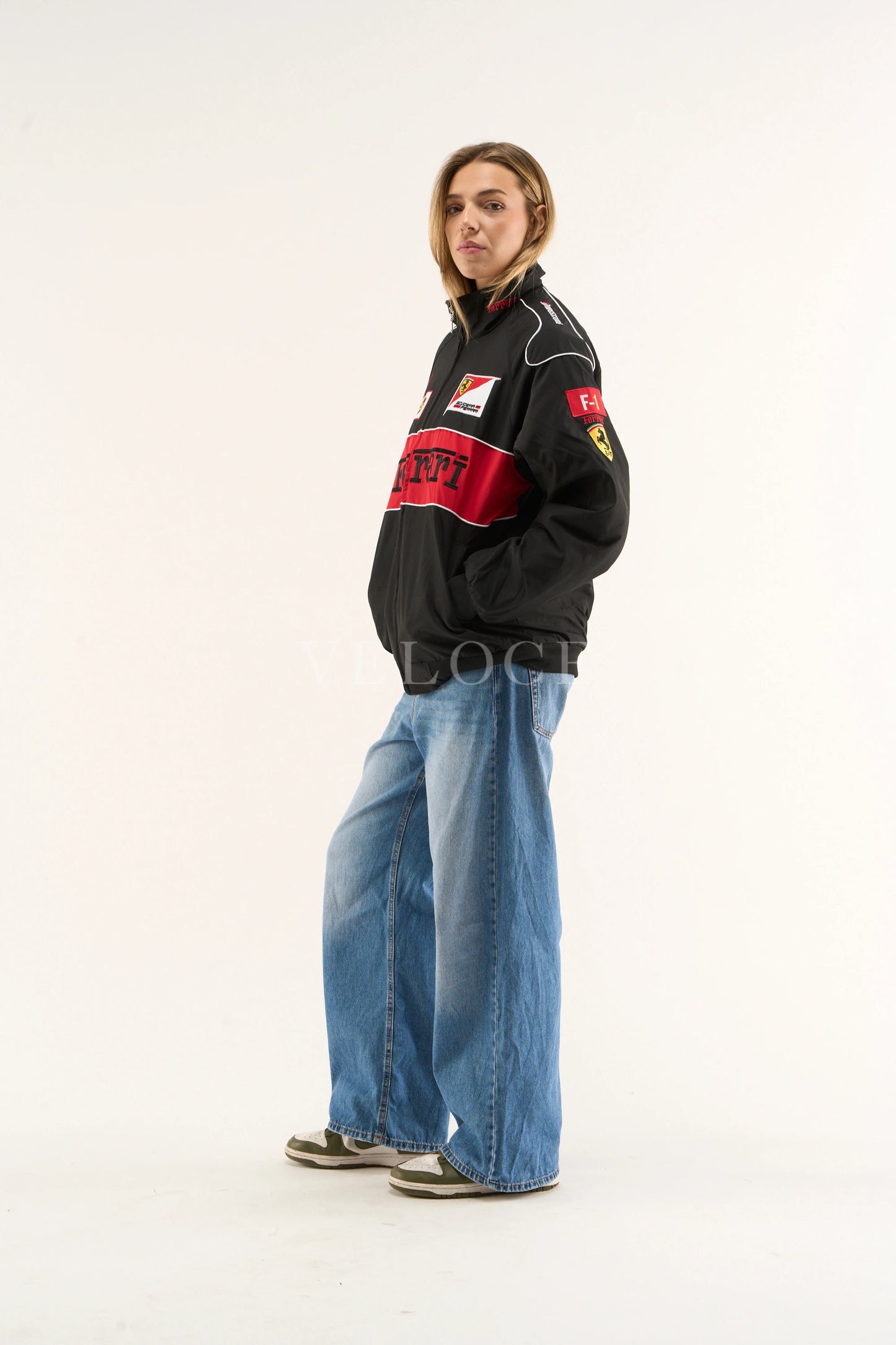 F*RRARI F1 Vintage Racing Jacket - Black Edition