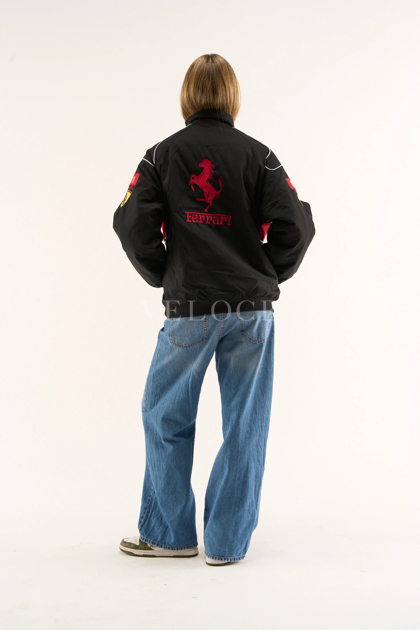 F*RRARI F1 Vintage Racing Jacket - Black Edition