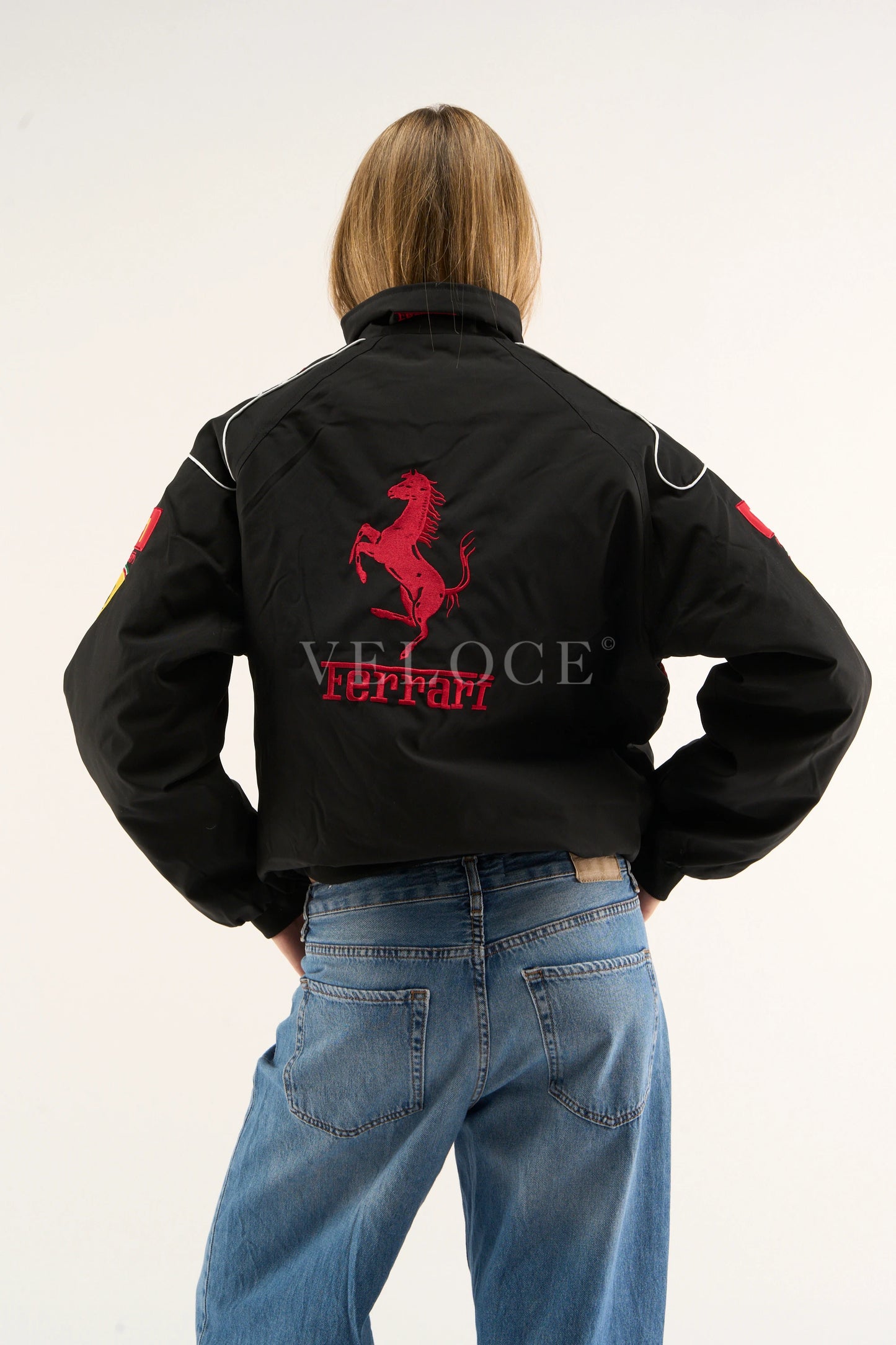 F*RRARI F1 Vintage Racing Jacket - Black Edition