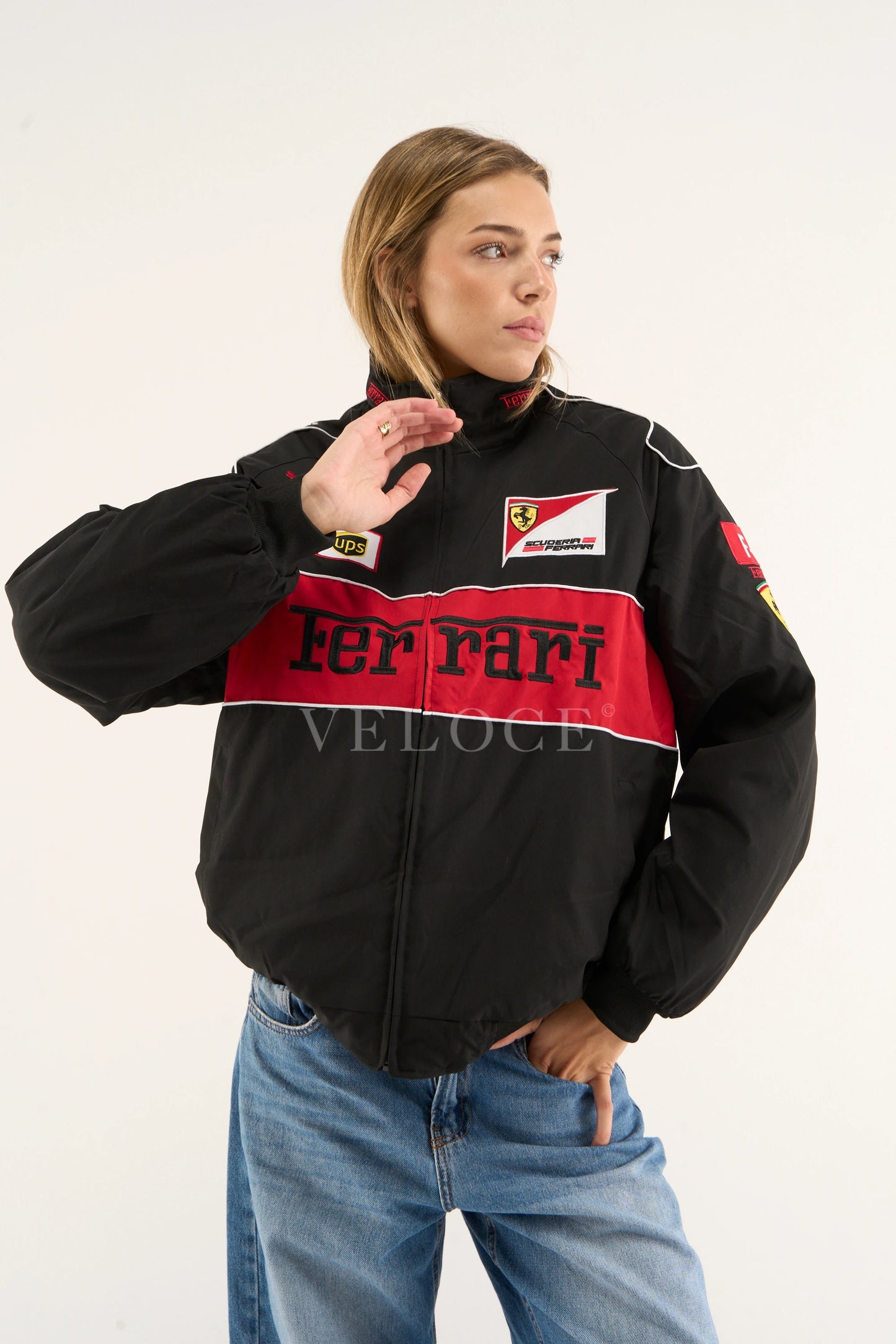 F*RRARI F1 Vintage Racing Jacket - Black Edition