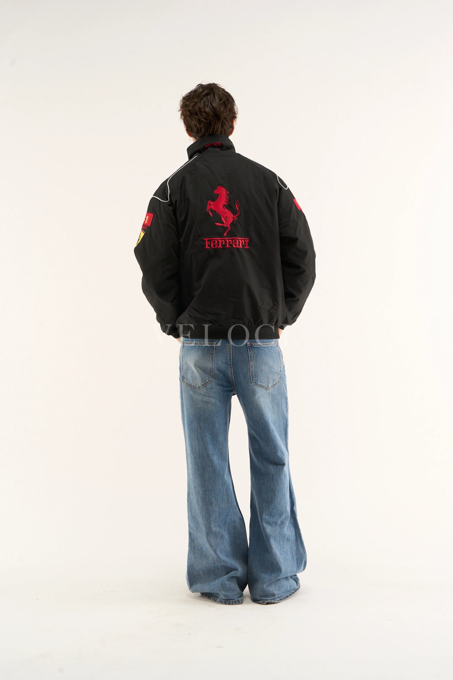 F*RRARI F1 Vintage Racing Jacket - Black Edition
