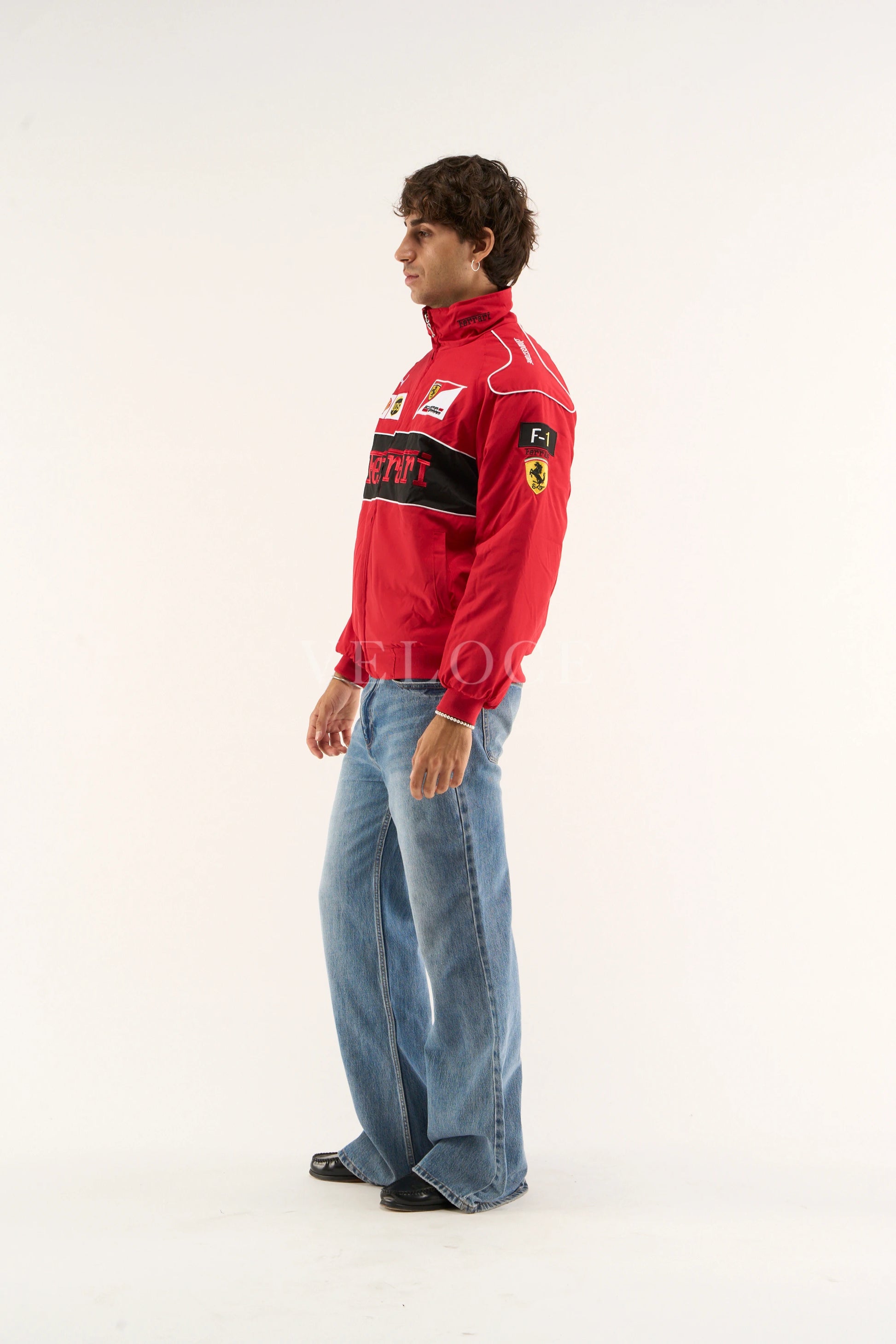 F*RRARI F1 Vintage Racing Jacket - Red Edition - VELOCE