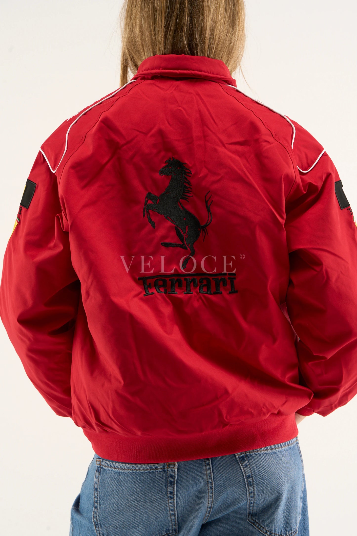F*RRARI F1 Vintage Racing Jacket - Red Edition - VELOCE
