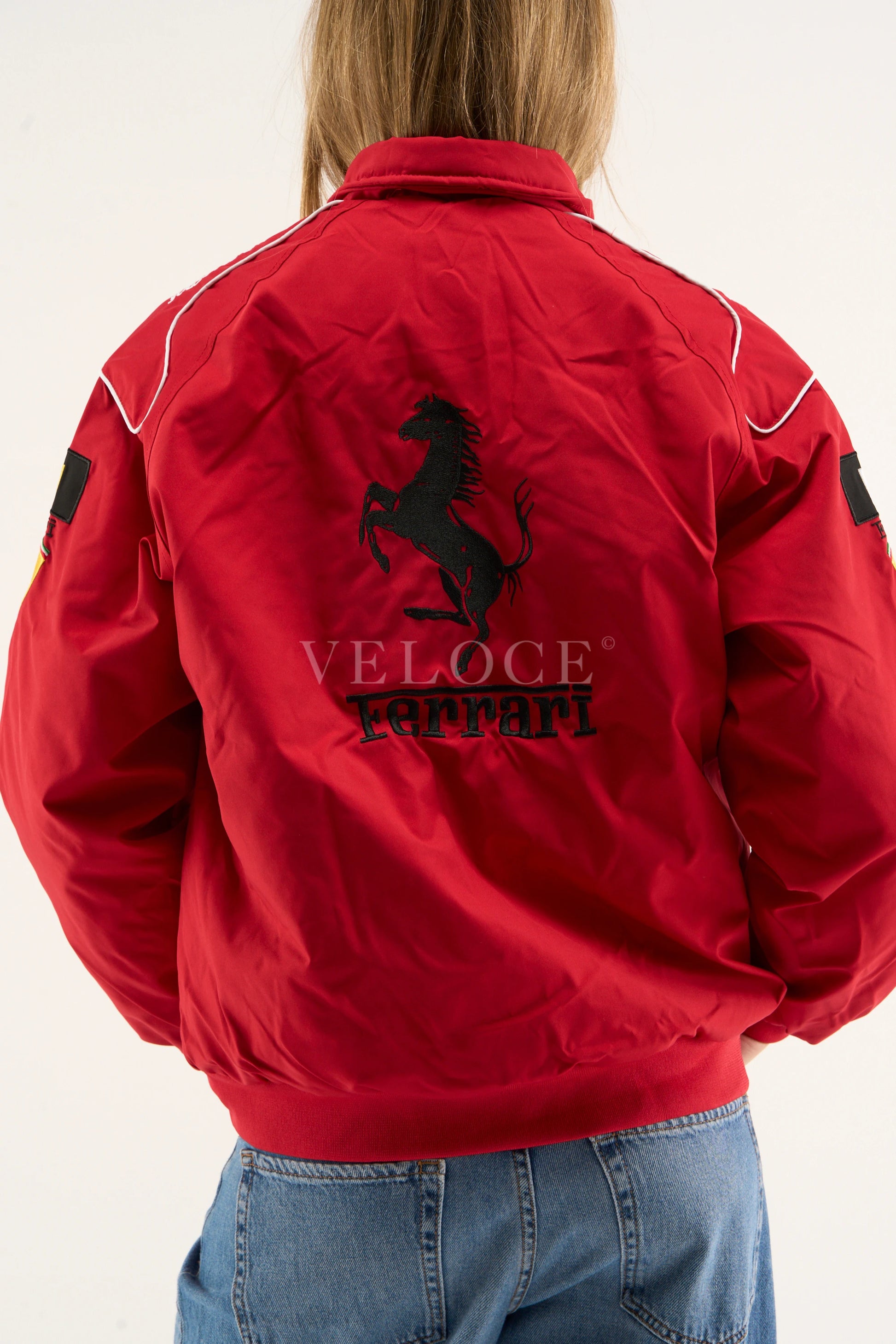 F*RRARI F1 Vintage Racing Jacket - Red Edition - VELOCE