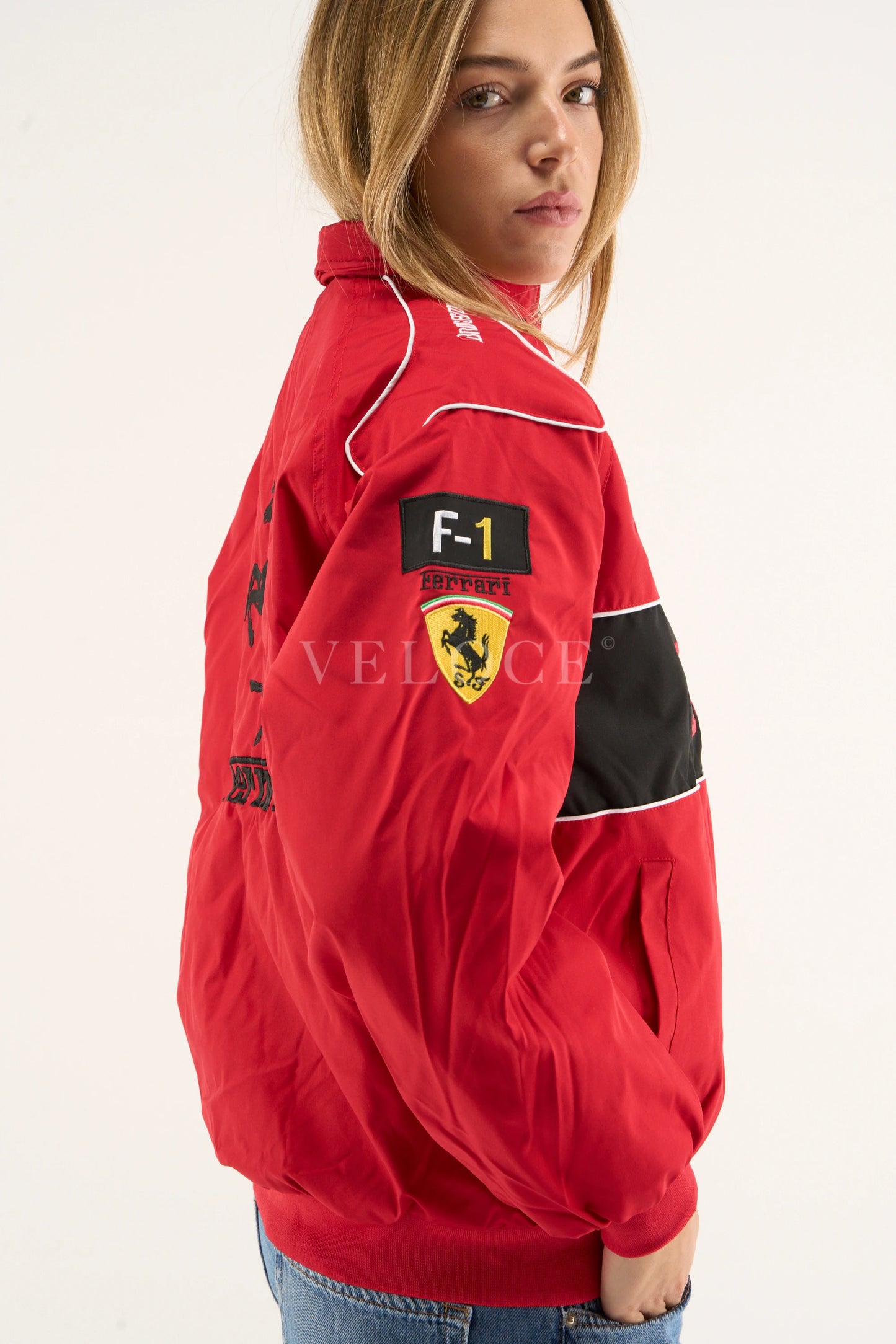 F*RRARI F1 Vintage Racing Jacket - Red Edition - VELOCE