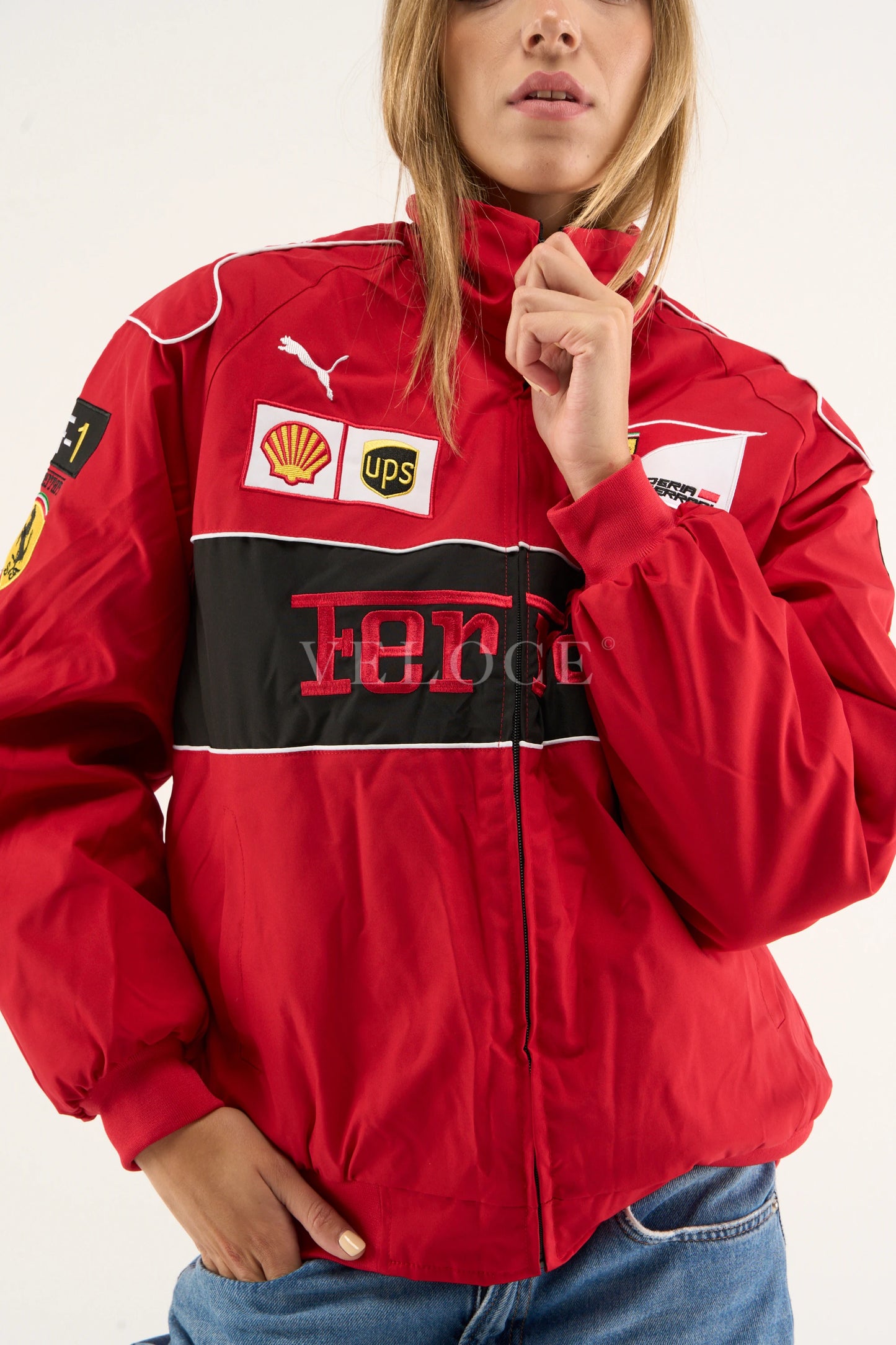 F*RRARI F1 Vintage Racing Jacket - Red Edition - VELOCE