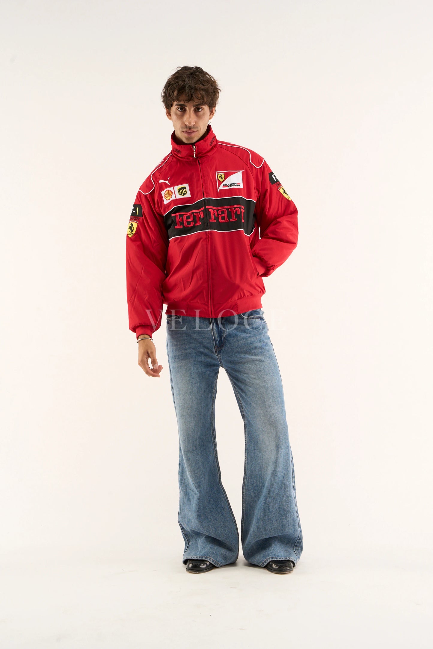 F*RRARI F1 Vintage Racing Jacket - Red Edition - VELOCE