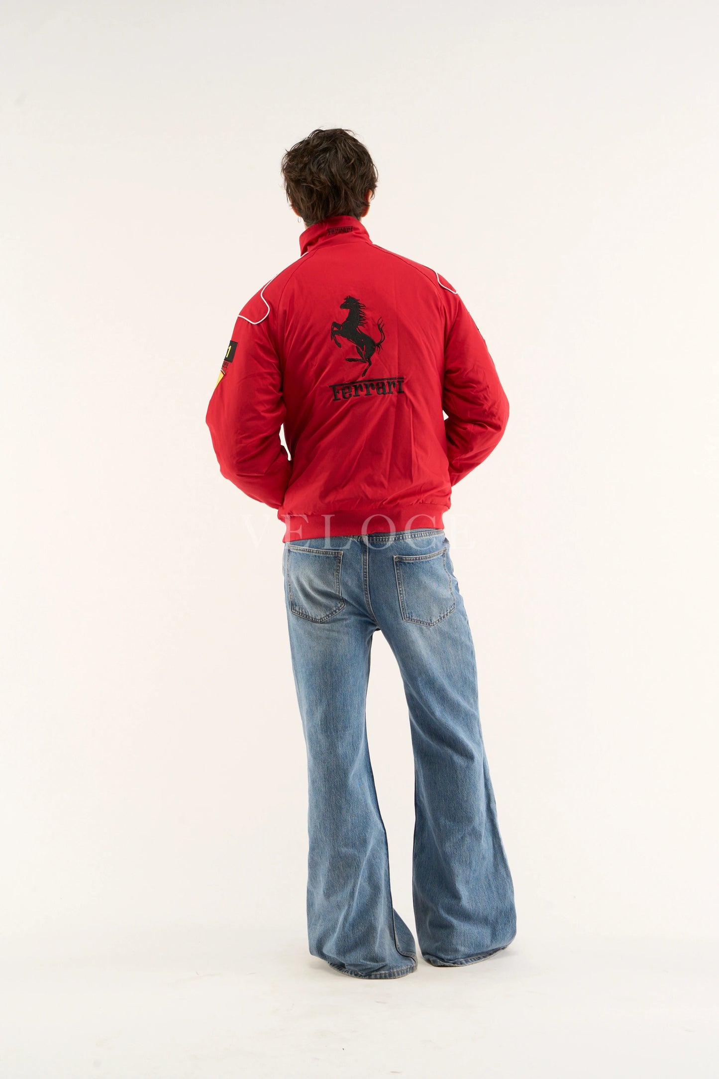 F*RRARI F1 Vintage Racing Jacket - Red Edition - VELOCE
