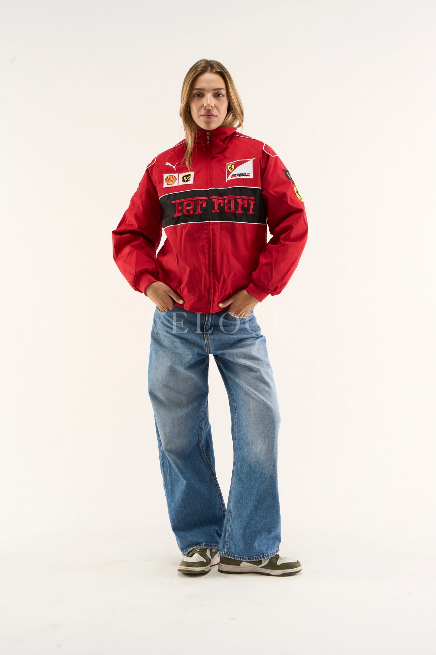 F*RRARI F1 Vintage Racing Jacket - Red Edition - VELOCE