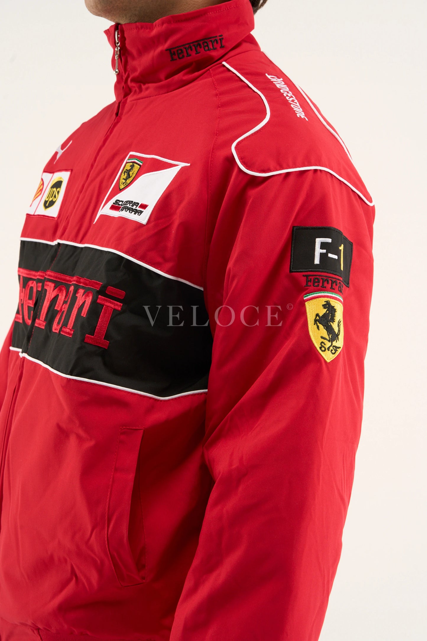 F*RRARI F1 Vintage Racing Jacket - Red Edition - VELOCE