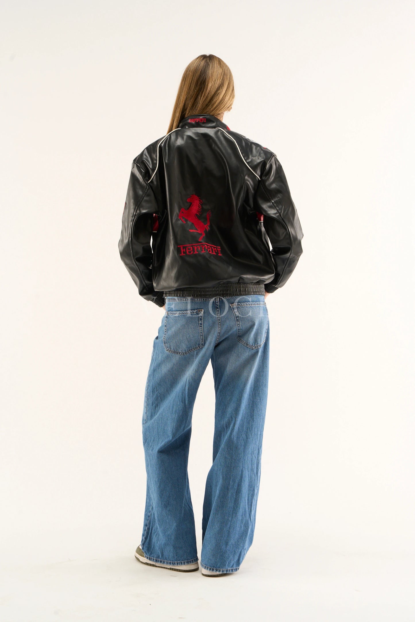 F*RRARI F1 Vintage Leather Jacket - Red Edition