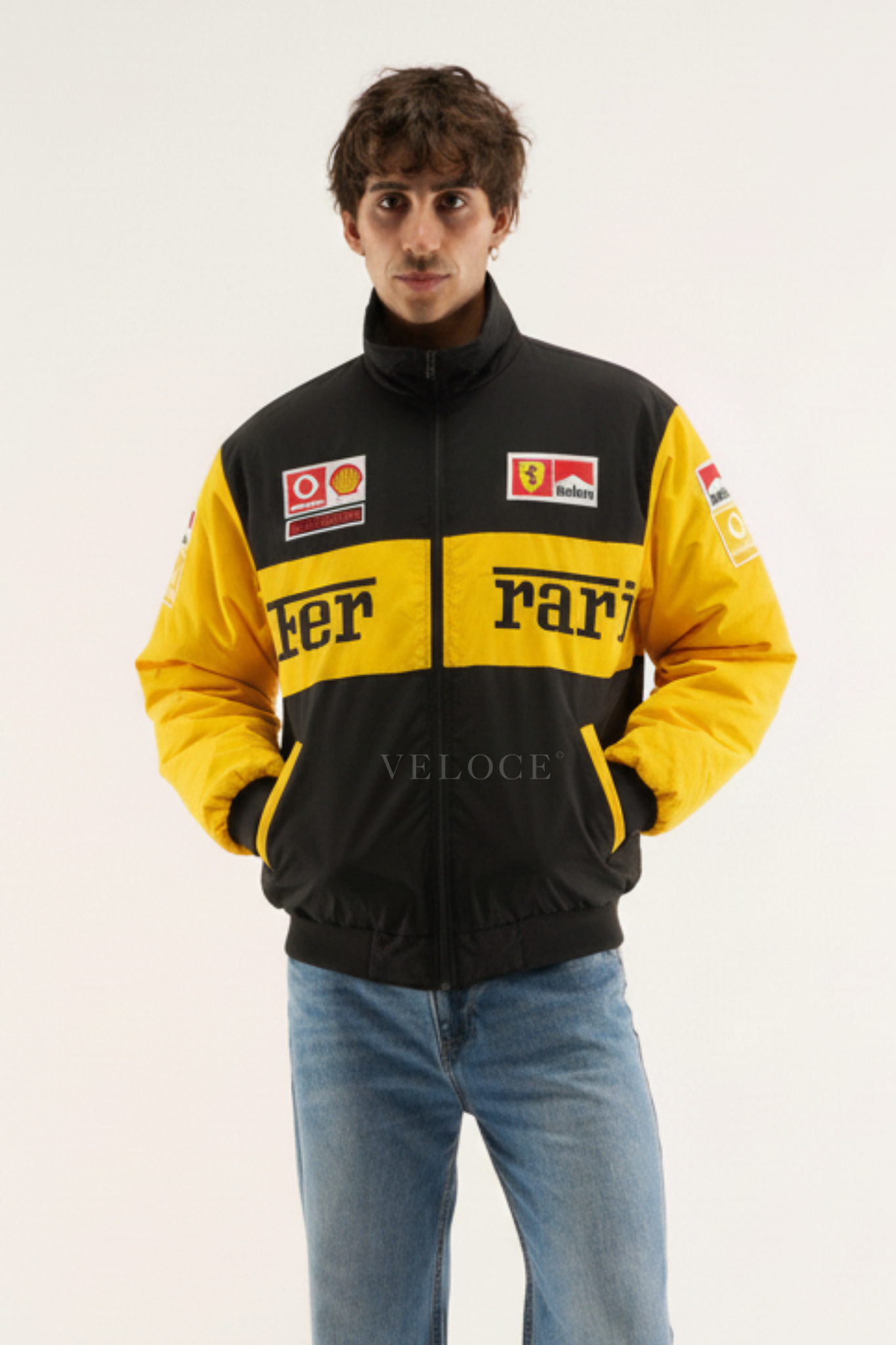 F*RRARI F1 Vintage Racing Jacket - Yellow Edition - VELOCE