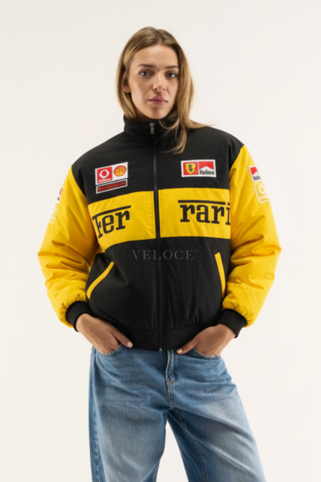 F*RRARI F1 Vintage Racing Jacket - Yellow Edition - VELOCE