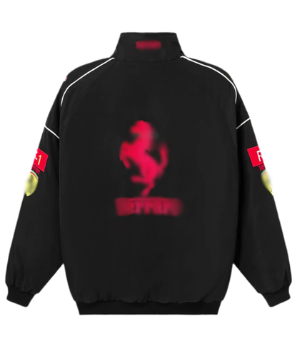 F*RRARI F1 Vintage Racing Jacket - Black Edition - VELOCE