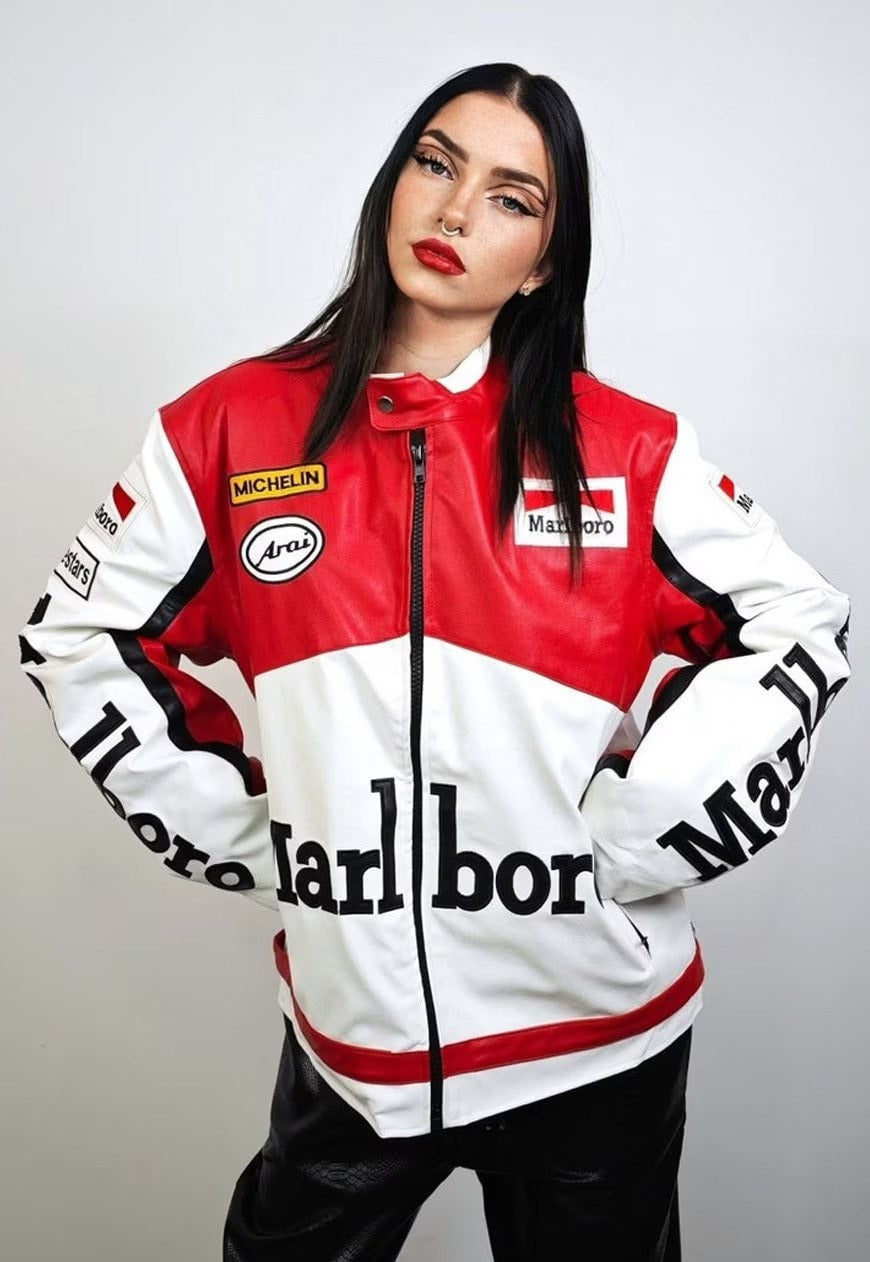 Chaqueta de Cuero Marlboro Racing - VELOCE