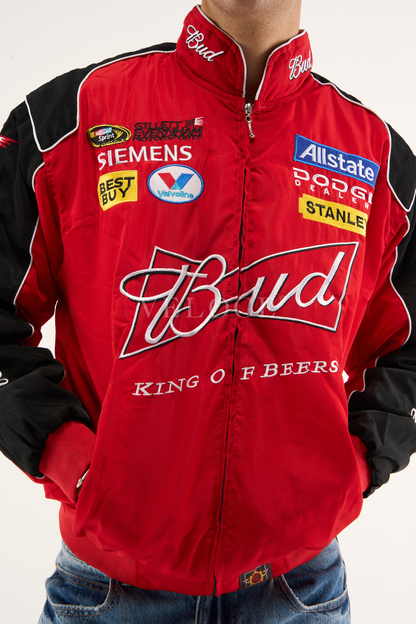 Budweiser Racing Vintage Jacket - NASCAR Red Edition - VELOCE