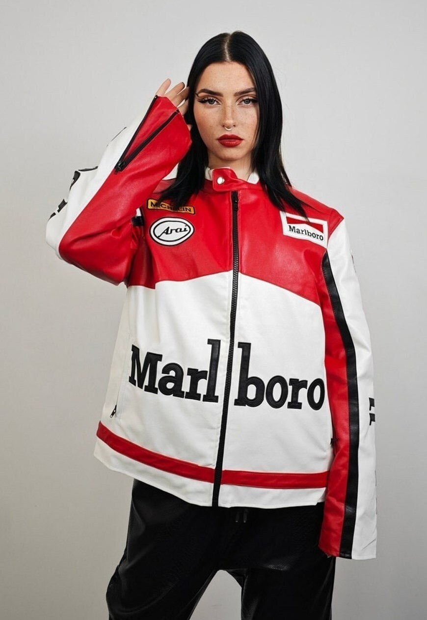 Chaqueta de Cuero Marlboro Racing - VELOCE