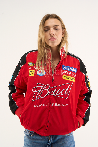 Budweiser Racing Vintage Jacket - NASCAR Red Edition - VELOCE