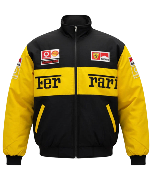 F*RRARI F1 Vintage Racing Jacket - Yellow Edition