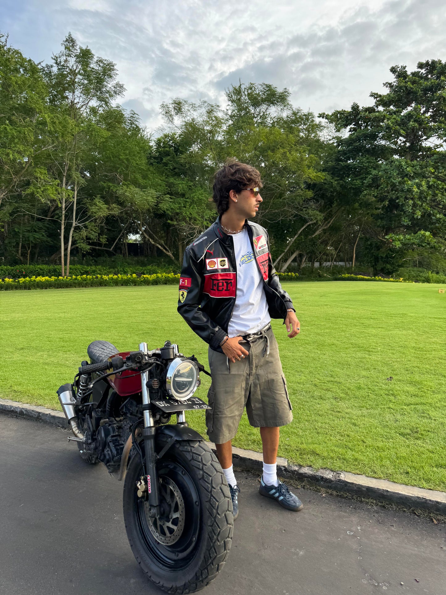 Ferrari F1 Vintage Leather Jacket - Red Edition