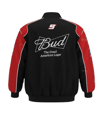 Budweiser Vintage Racing Jacket - NASCAR Black Edition - VELOCE