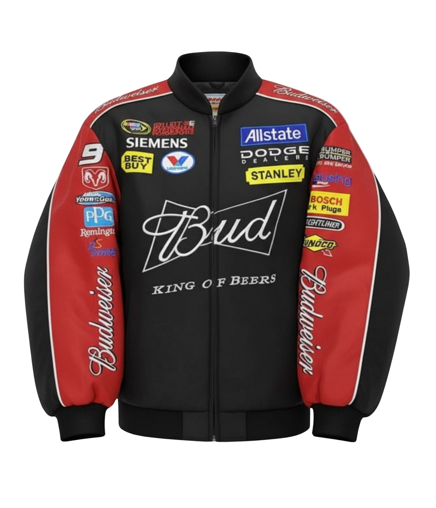 Budweiser Vintage Racing Jacket - NASCAR Black Edition - VELOCE
