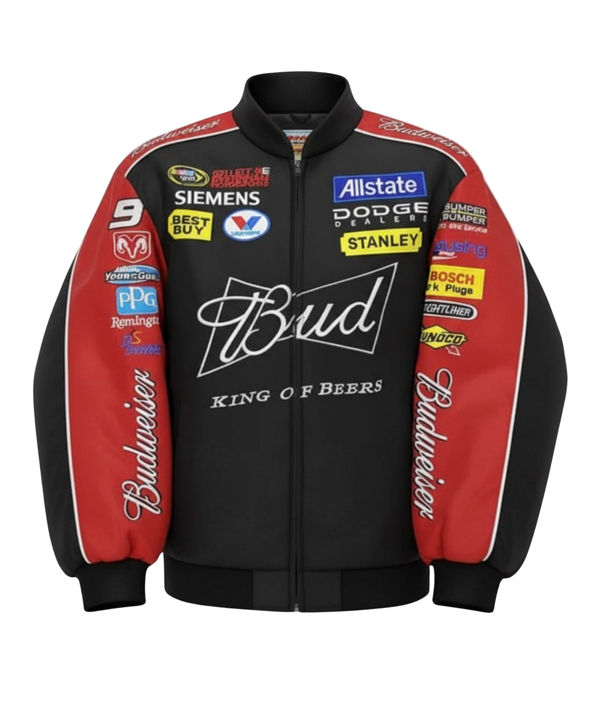 Budweiser Vintage Racing Jacket - NASCAR Black Edition - VELOCE