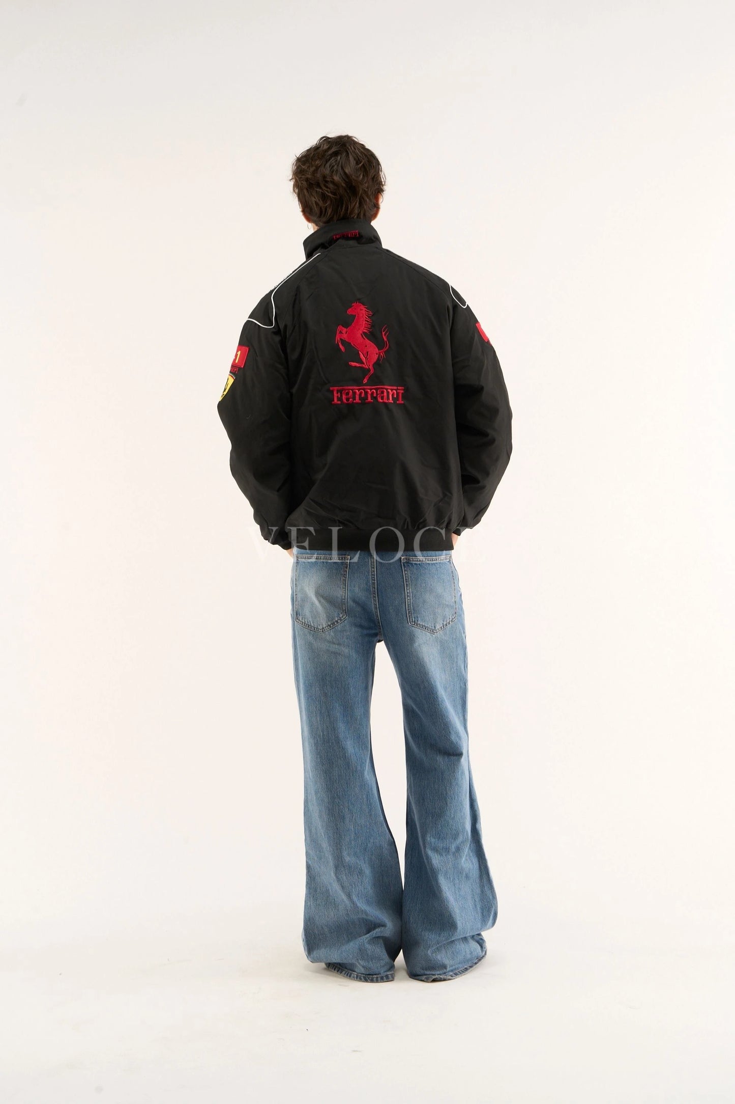 Ferrari F1 Vintage Racing Jacket - Black Edition - VELOCE