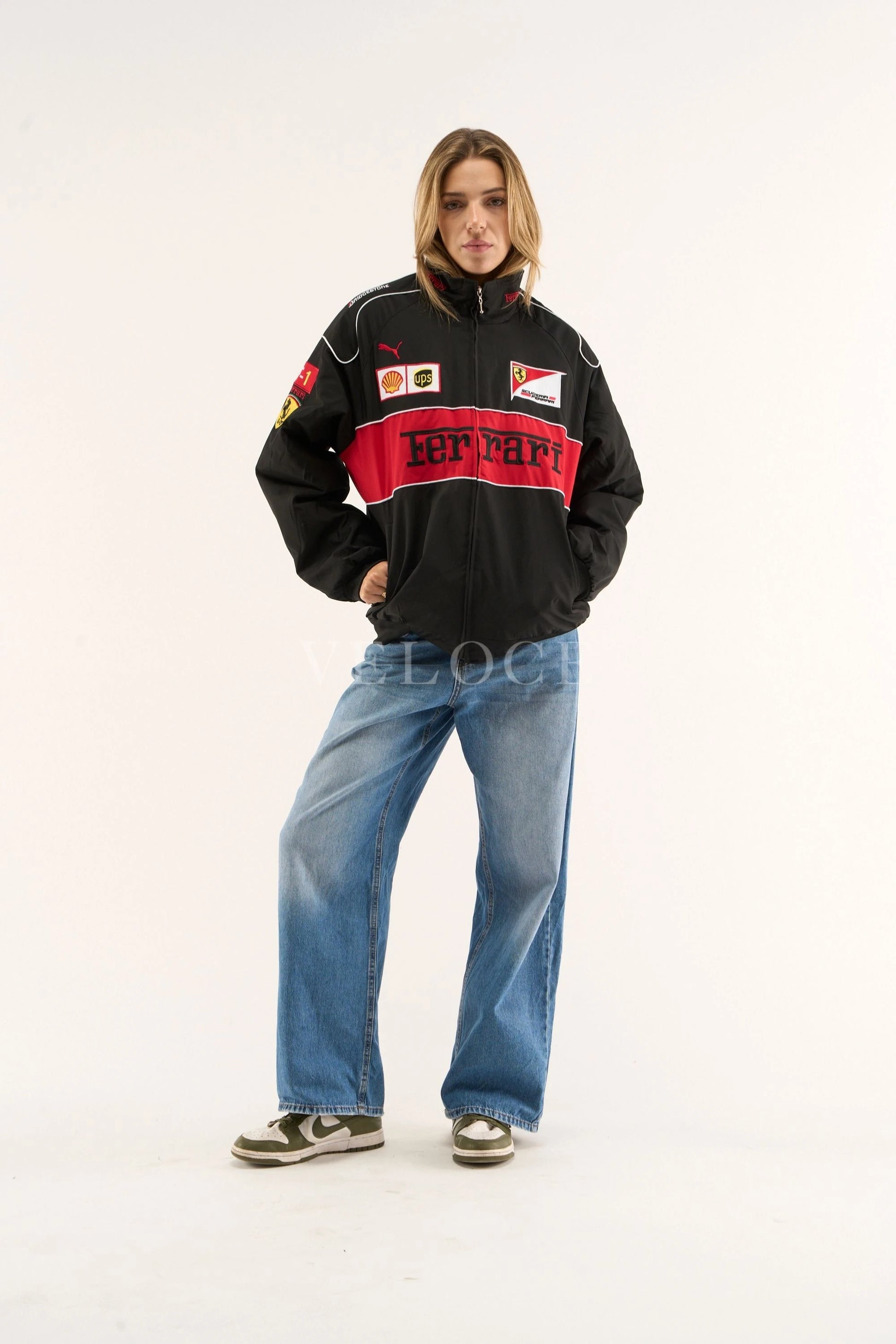 Ferrari F1 Vintage Racing Jacket - Black Edition - VELOCE