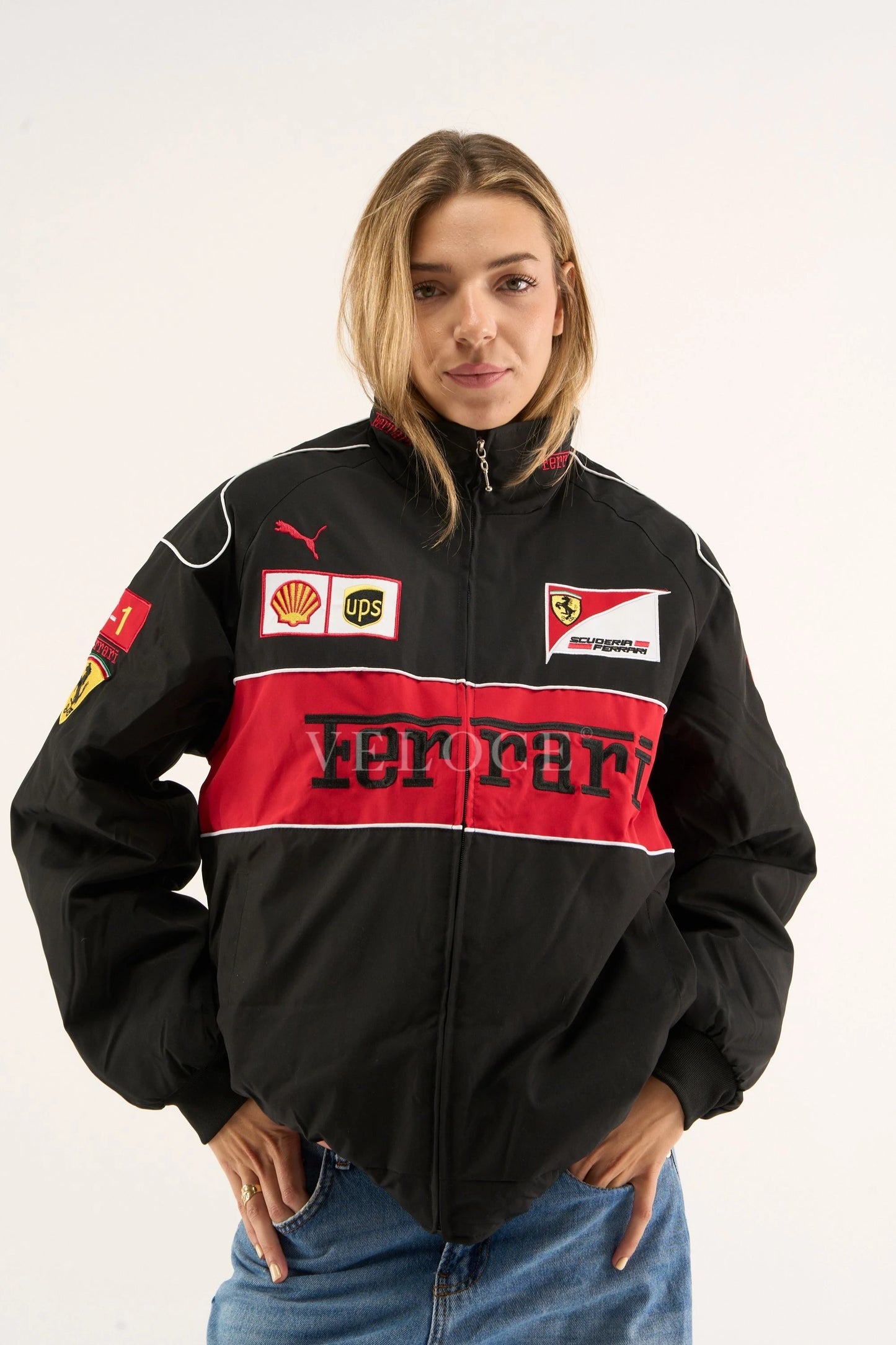 Ferrari F1 Vintage Racing Jacket - Black Edition - VELOCE
