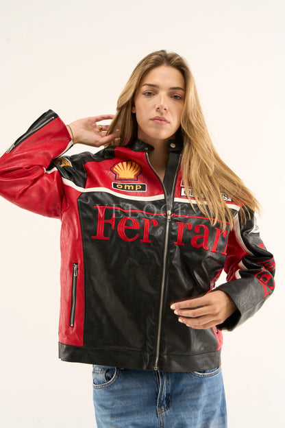 F*RRARI F1 Leather Jacket - Olympus Edition