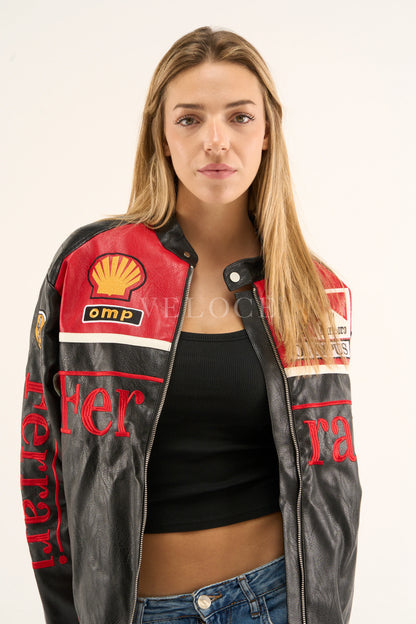 F*RRARI F1 Leather Jacket - Olympus Edition