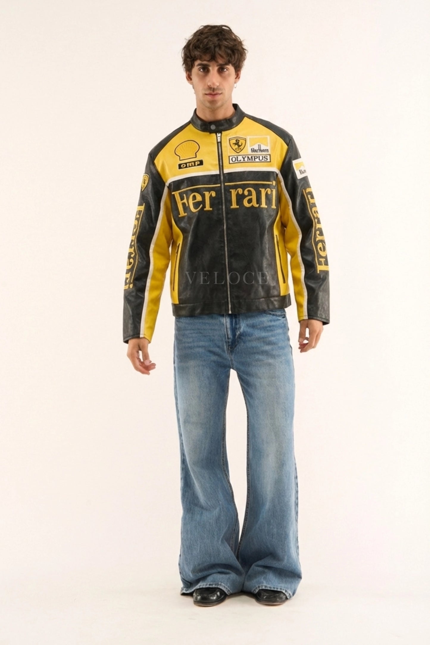 Ferrari F1 Olympus Leather Jacket - Yellow Edition