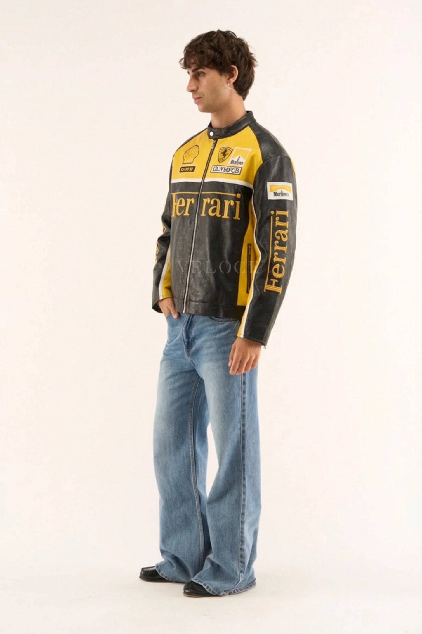 Ferrari F1 Olympus Leather Jacket - Yellow Edition