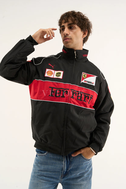 F*RRARI F1 Vintage Racing Jacket - Black Edition