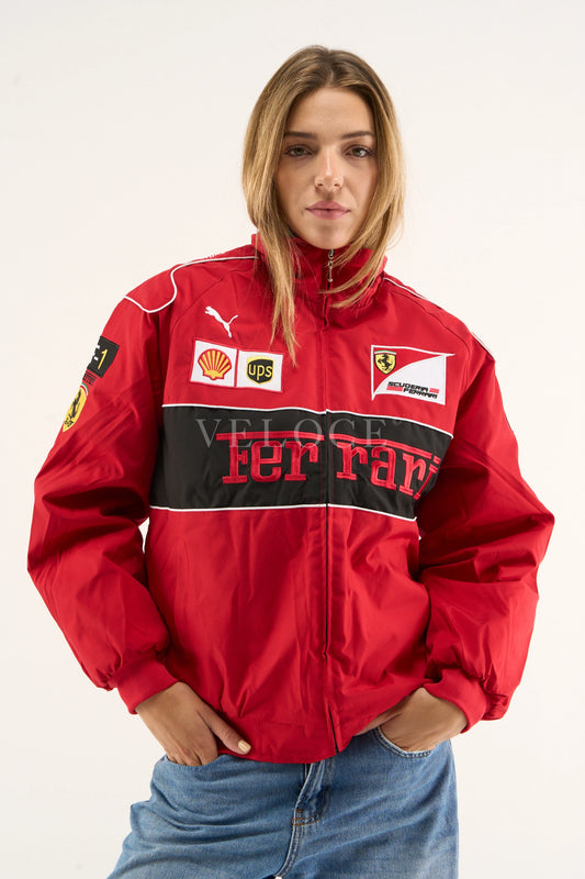 F*RRARI F1 Vintage Racing Jacket - Red Edition