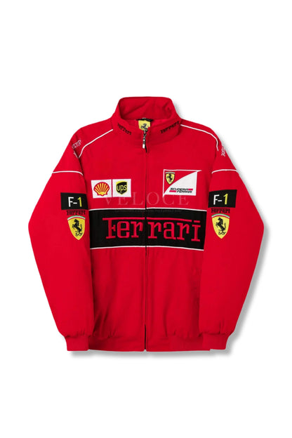 Ferrari F1 Vintage Racing Jacket - Red Edition - VELOCE