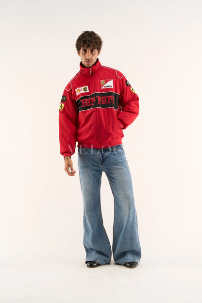 Ferrari F1 Vintage Racing Jacket - Red Edition - VELOCE