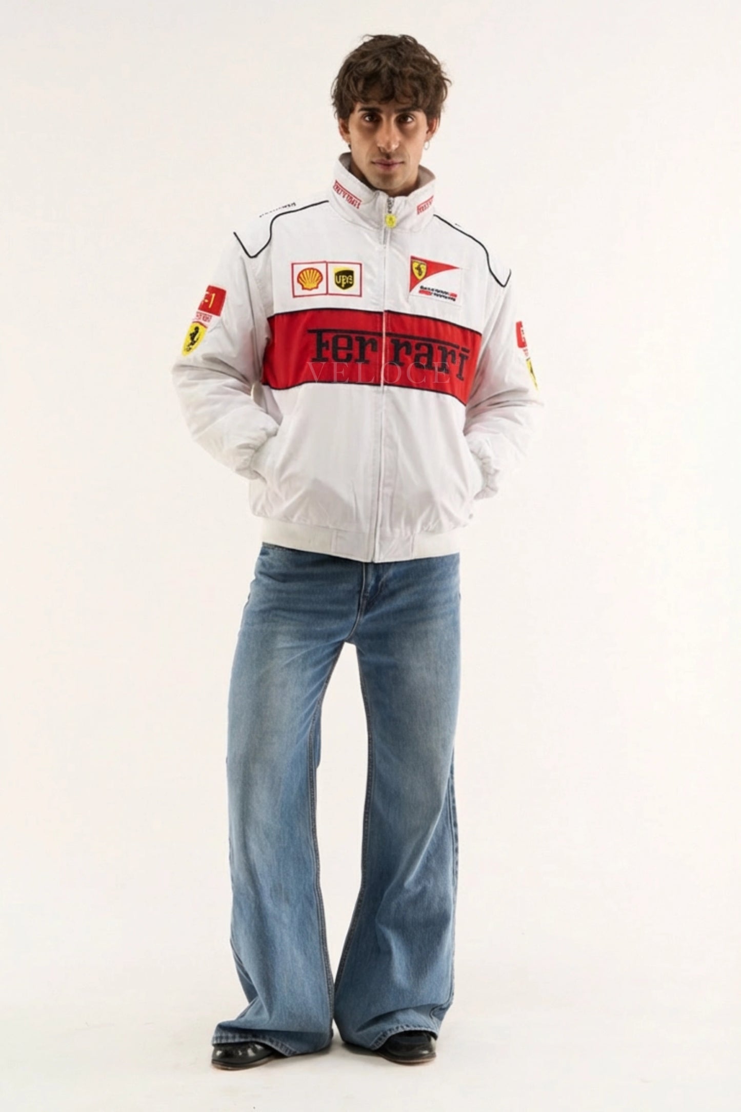 Ferrari F1 Vintage Racing Jacket - White Edition