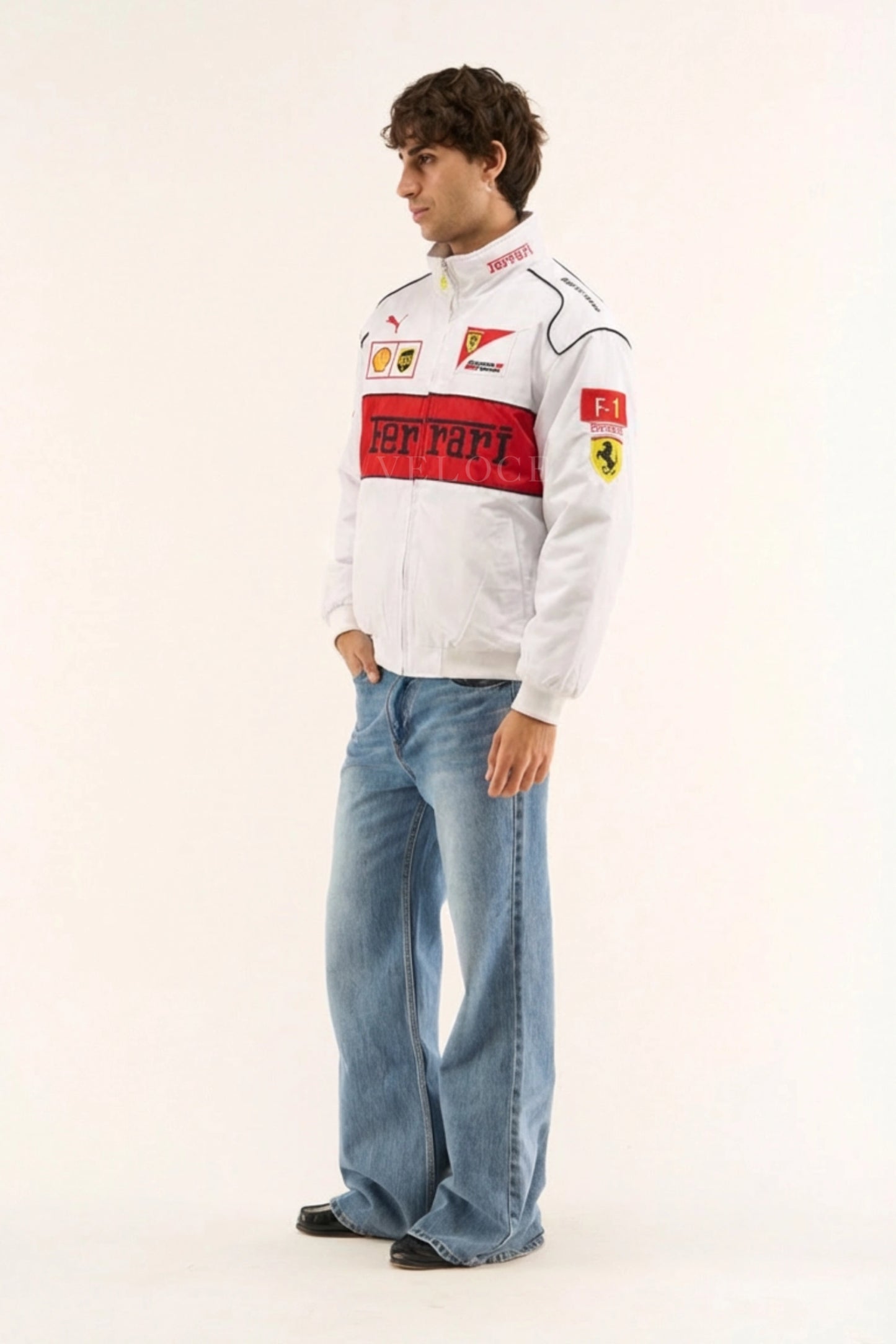 Ferrari F1 Vintage Racing Jacket - White Edition