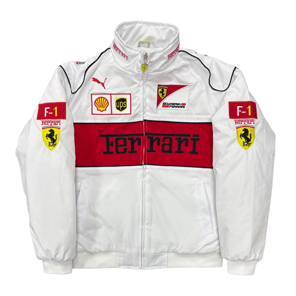 Ferrari F1 Vintage Racing Jacket - White Edition