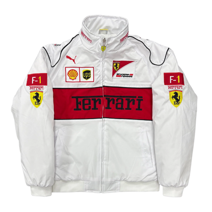 Ferrari F1 Vintage Racing Jacket - White Edition