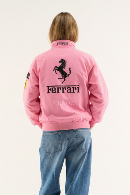 F*RRARI F1 Vintage Racing Jacket - Pink Edition - VELOCE